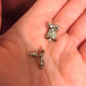 Silver bell earrings